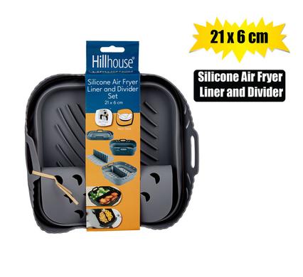 Air fryer liner and divider sqr 21x6cm