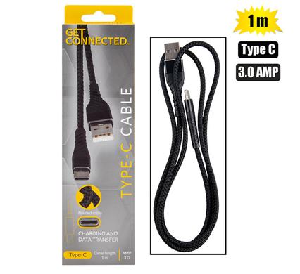 Usb cable type c 3.0 amp 1m