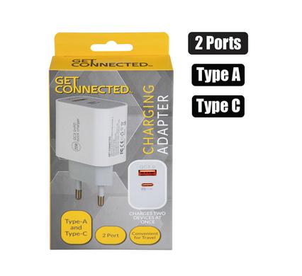 Usb plug-adaptor 2 ports type a + type c