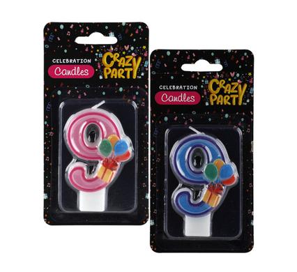 Candle birthday single number-9 kiddies
