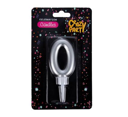 Candle birthday large foil number-0