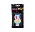 Candle birthday single number-3