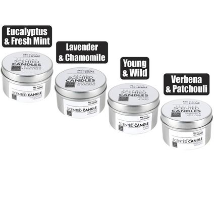 Candle in tin 6.6cm revive asstd