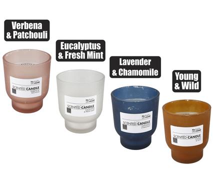 Candle in holder gls 8.5cm revive asstd