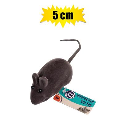 Pet cat toy grey mouse 5cm pdq