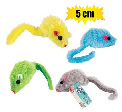 Pet cat toy asstd mouse 5cm pdq