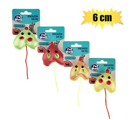 Pet cat toy heart shaped mouse 6cm