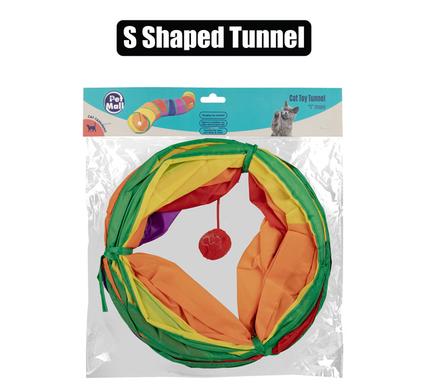 Pet cat toy tunnel "s" shaped