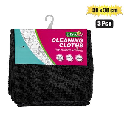 Cloth microfibre 30x30cm 3pce