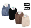 Beanie adult knitted large fit asstd