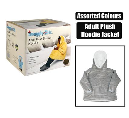 Blanket plush adult hoodie