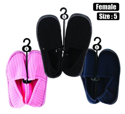 Slipper w/binding & tpr-sole size 5