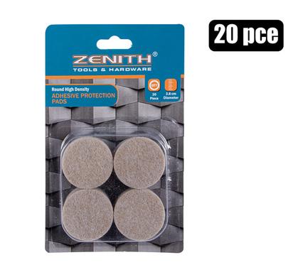 Protection-pads brn 3.8cm rnd 20pc h/d