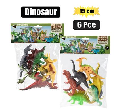 Animals dinosaur 6pc asstd 15cm