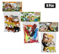 Animals assorted set 6pc 8-10cm