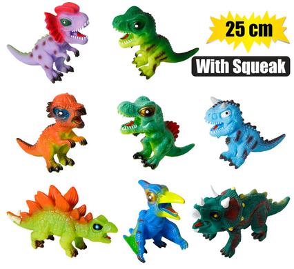 Animals dinosaur cartoon w/squeak 25cm
