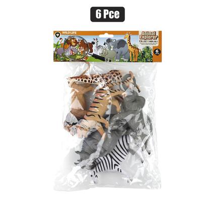 Animals wild 6pc 11-18cm
