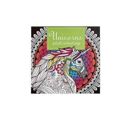 Book colouring unicorn adult