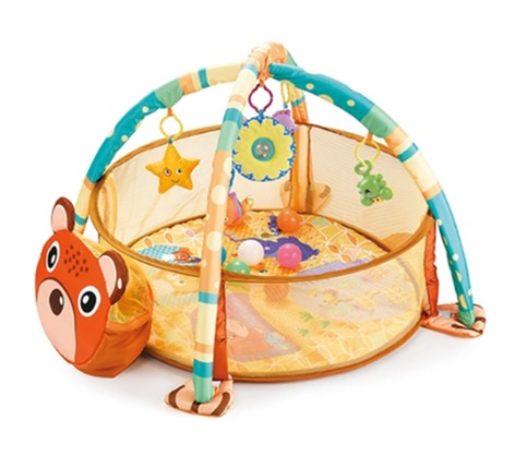 Baby Bear Shape Activity Gym and Ball Pit With 30 Balls Bear Crib Toy