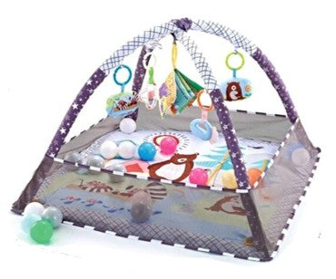 Baby Fitness Crawling Game Blanket Multifunctional Educational Mat-Grey